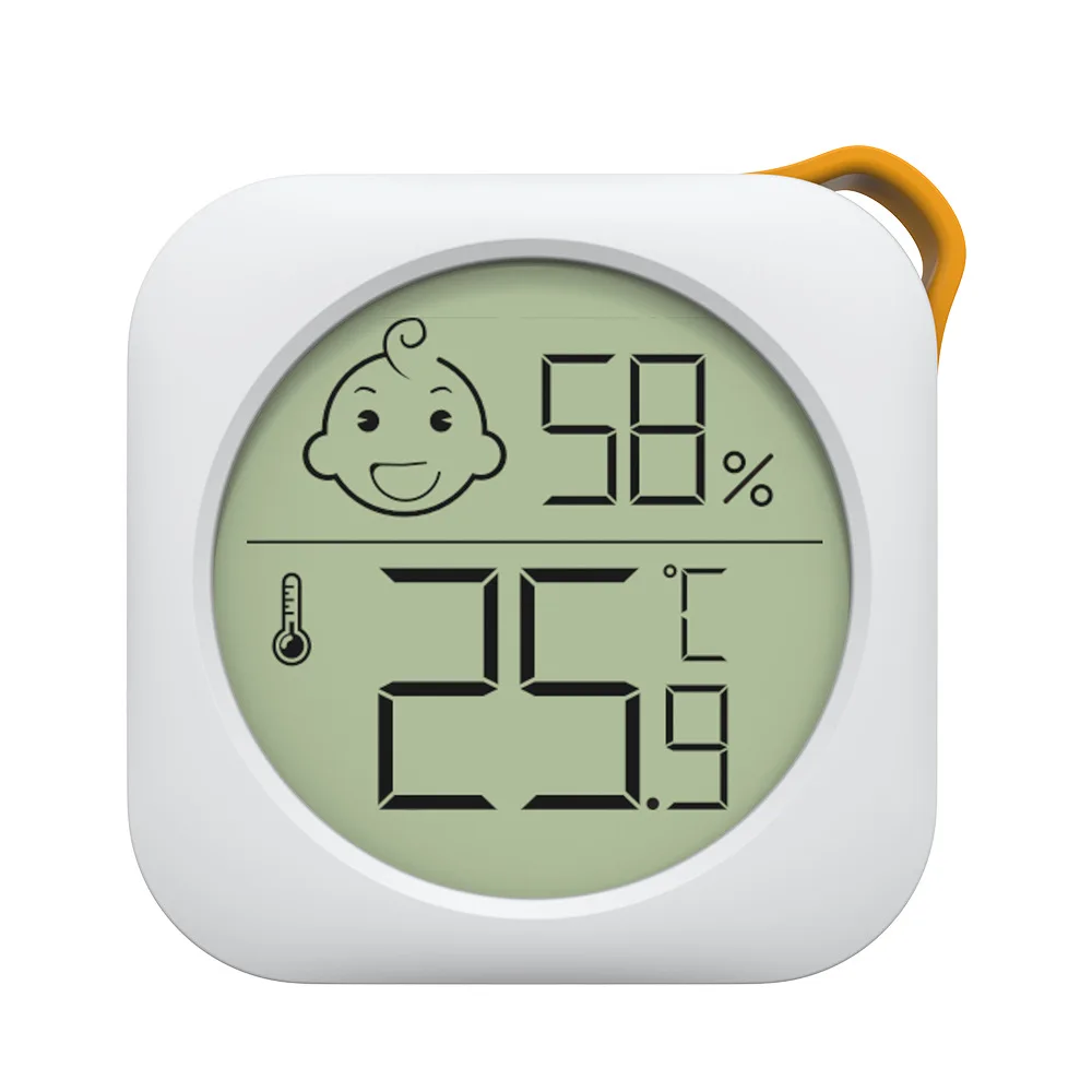 Indoor Digital Temperature Humidity Monitor with Comfort Icons Display and Wall Mount Thermometers Hygrometer