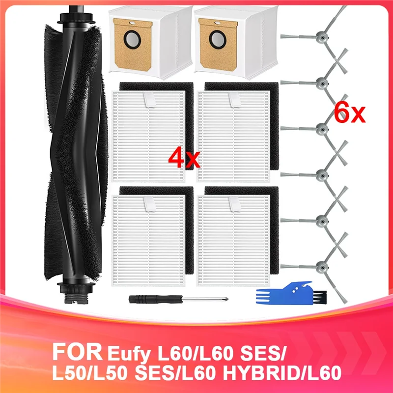 【مشعبية】مجموعات ملحقات بديلة لجزء المكنسة الكهربائية الروبوتية Eufy Clean L60/L60 SES/L50/L50 SES/L60 Hybrid/L60 Hybrid SES