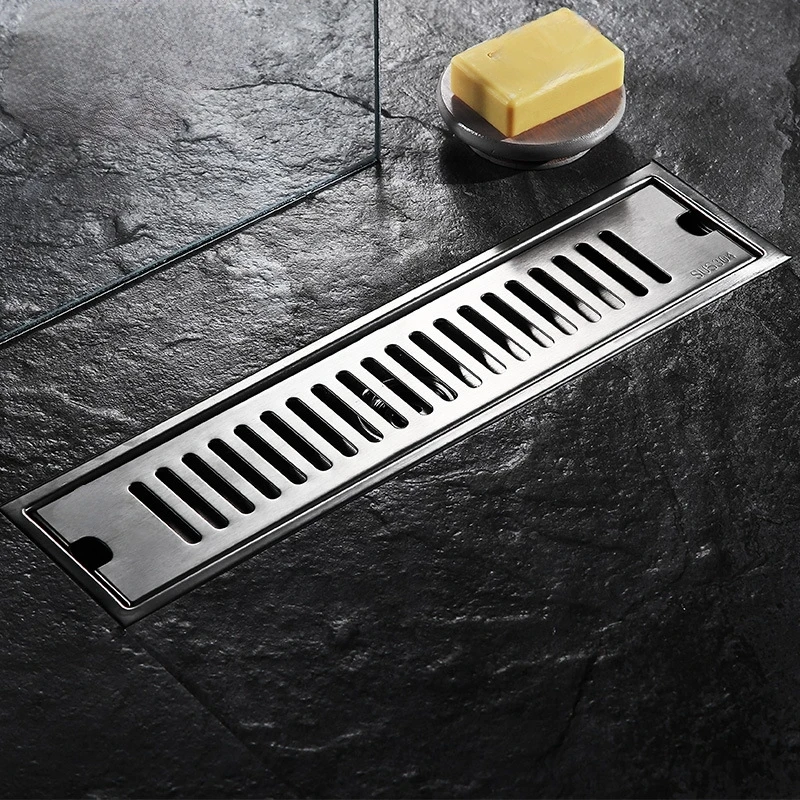 Bathroom Silver Shower 10cm Wide Floor Drain Sus 304 Stainless Steel Large Displacement Deodorant Anti-rust Floor Drain