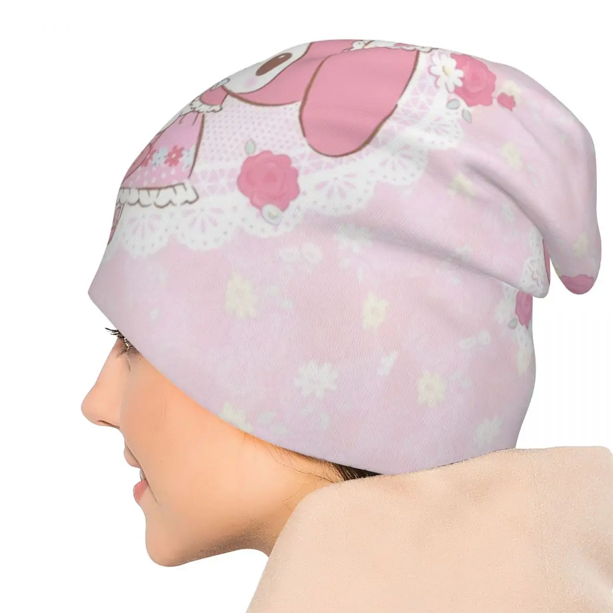 Kawaii بلدي ميلودي بونيه قبعة كول في الهواء الطلق سانريو لطيف الكرتون جماليات Skullies قبعة حريمي للجنسين الصيف قبعات ذات الاستخدام المزدوج #5