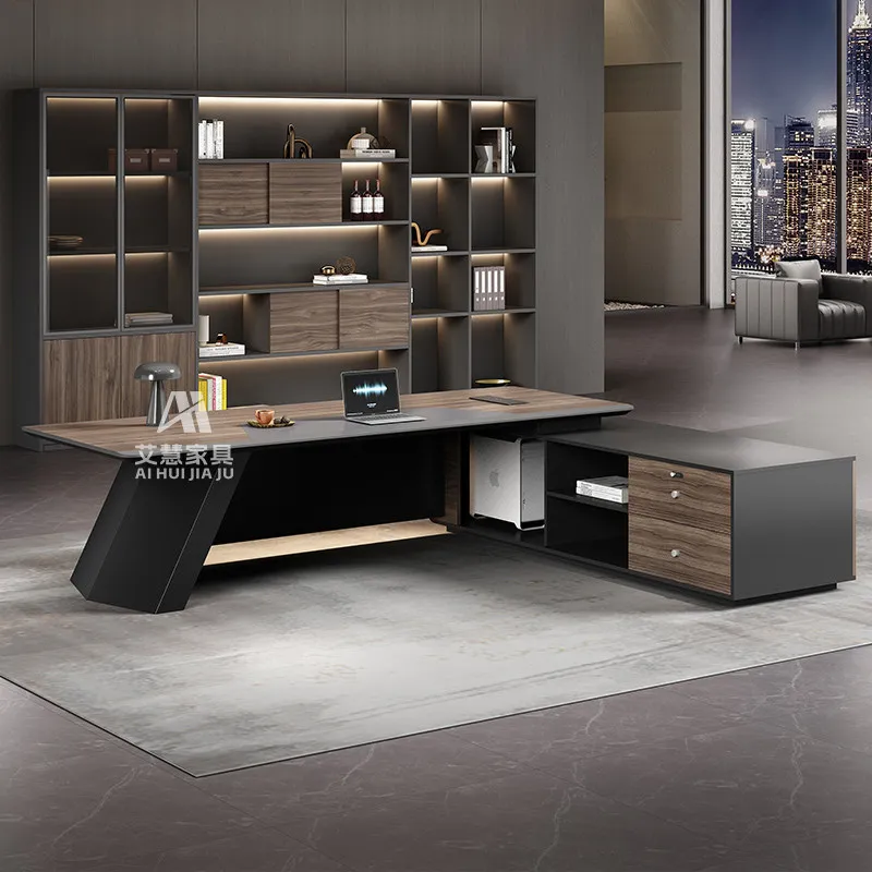 Design European Office Desk Wooden Study Modern Computer Decoration Office Desk Luxury Aesthetic Scrivania Trendy Furniture