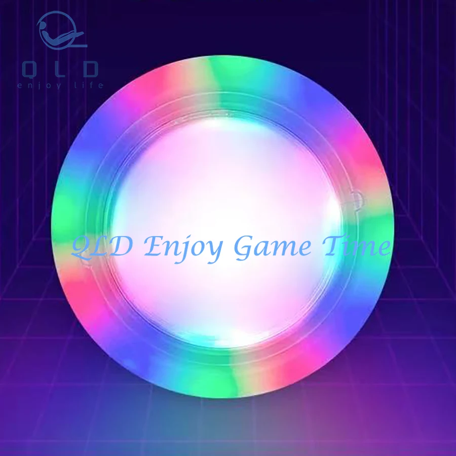 120mm Rgb Led Button Arcade Buttons LED Button Illuminated Colorful Flashing Push Key for Arcade Game Machine