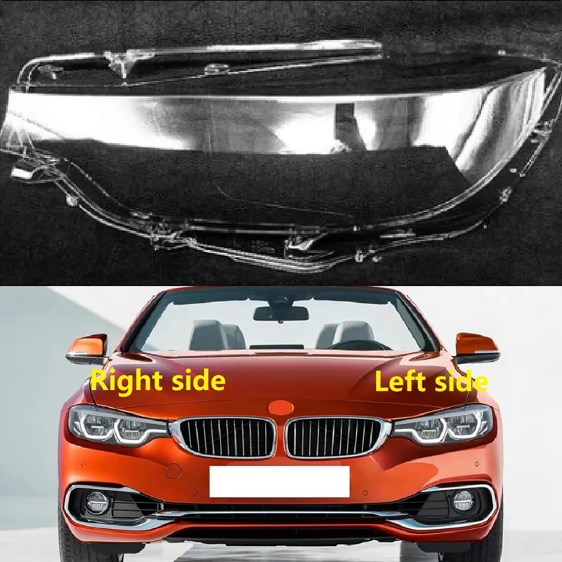 Left Side Car Headlight Lens Cover Headlamp Shade Shell For BMW 4 Series M3 M4 F32 F33 F36 F80 F82 2018-2020 Lampcover Car Parts