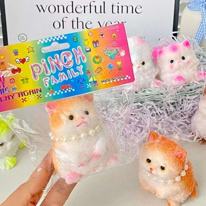 2 Jouets Squishy Chat Et Chien – Anti-stress Kawaii En Silicone – Cadeau Pour Enfants Et Adultes