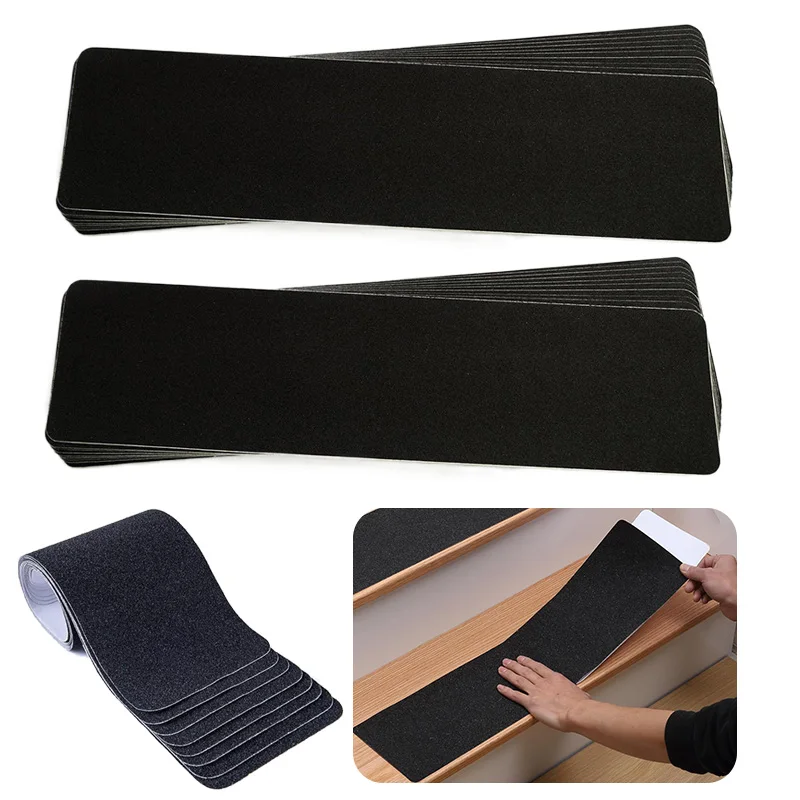 Anti-Slip Stair Treads 6-Pack –  for Indoor Stairs, Pre-Cut Self-Stick Pads, Prevents Slips on Hardwood & Tile Surfaces TMZ