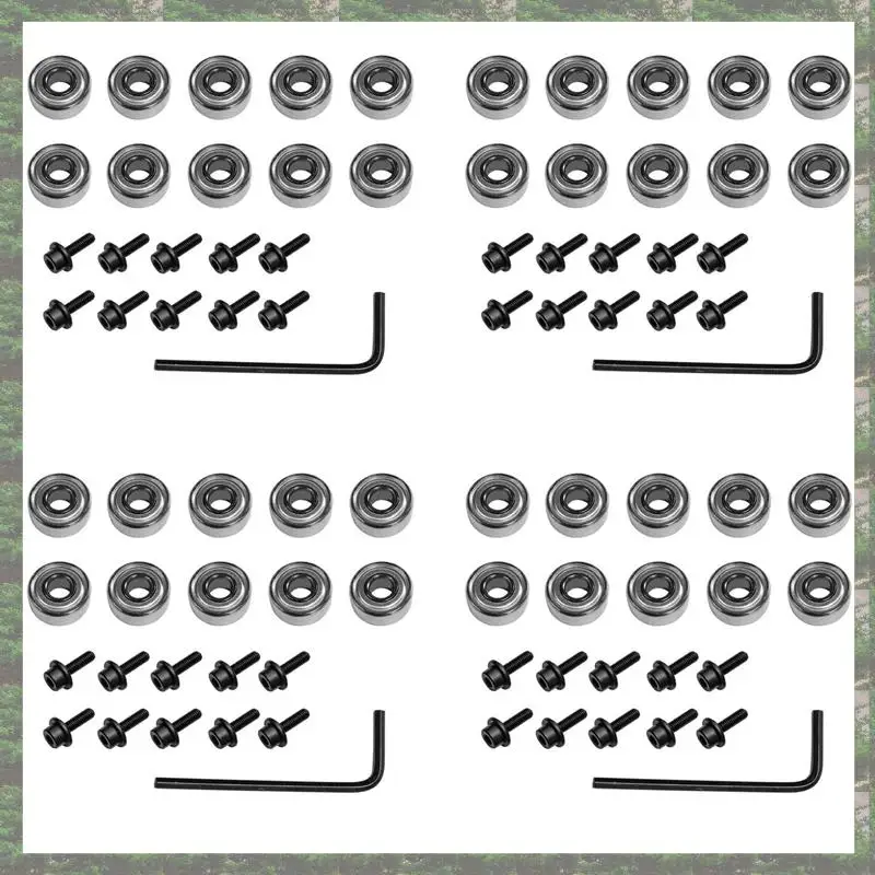 Melhor de 2025-40 peças de brocas de roteador, guia de rolamentos de esferas montados na parte superior para reparo de rolamento de broca de roteador, kit de acessórios de substituição