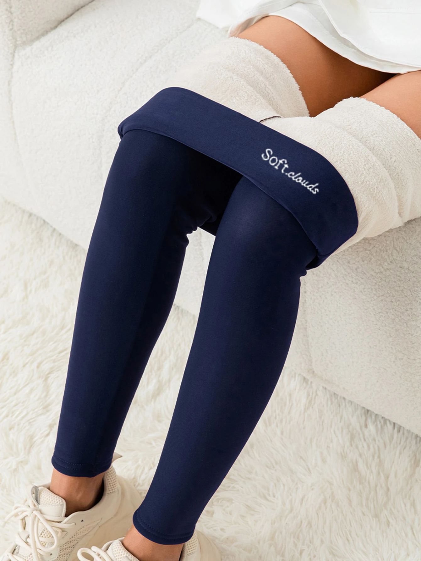 Women's High Waist Ankle-Length Leggings Solid Color Brushed Casual Basic Daily Fit Autumn Fashion Trousers