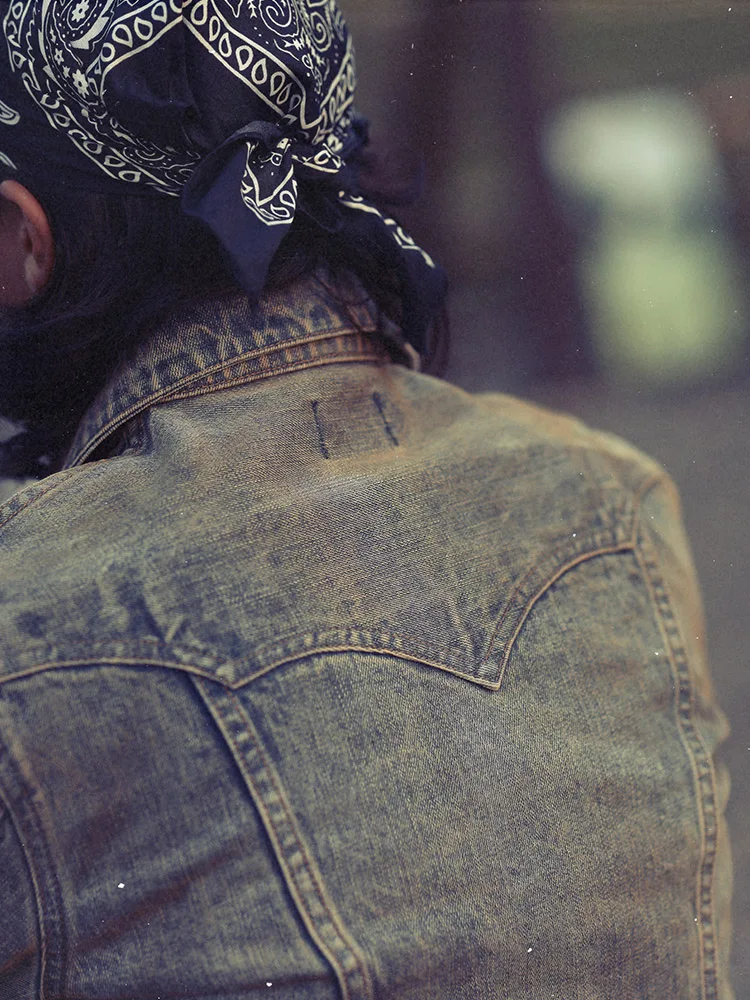 جاكيت دينيم قصير مغسول بتصميم غربي، لون طيني، نحيف، إصدار قياسي، معطف للخريف والشتاء #4