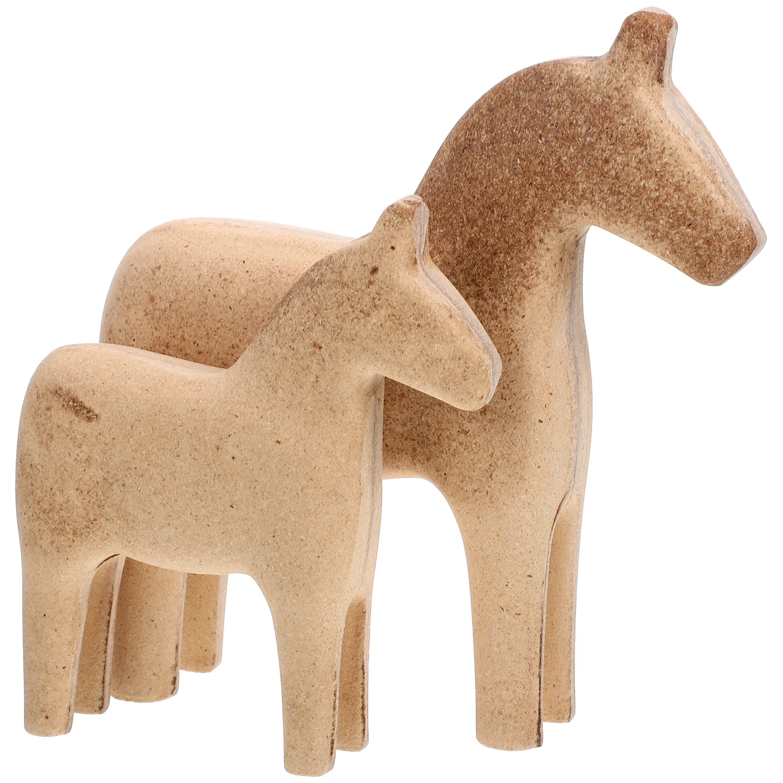 

2 Pcs Horse Ornament Figure Home Decoration Housewarming Desk