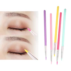 1 Pcs Professional Pointed Silicone Concealer Brush Eye Makeup Assist Brush Eyeliner Brush Details Nail Painting Tools Brush