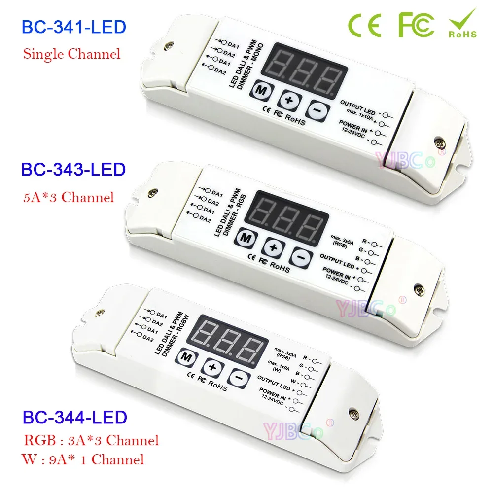 DC12V-24V DALI Dimming Driver 1CH 3CH 4CH LED Dimmer Controller For Single/RGB/RGBW LED Strip Lights Lamp