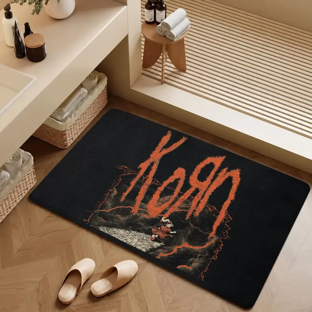Band Korn Follow the Leader Nu Metal Floor Mat Soft Flannel Entrance Doormat Non-Slip Washable Rug For Bedroom Home Decor
