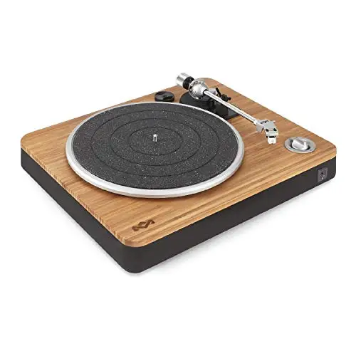 Stir It Up Turntable, Vinyl Record Player with 2 Speed Belt Drive for 33/45 RPM, Built in Pre-Amp, Headphone