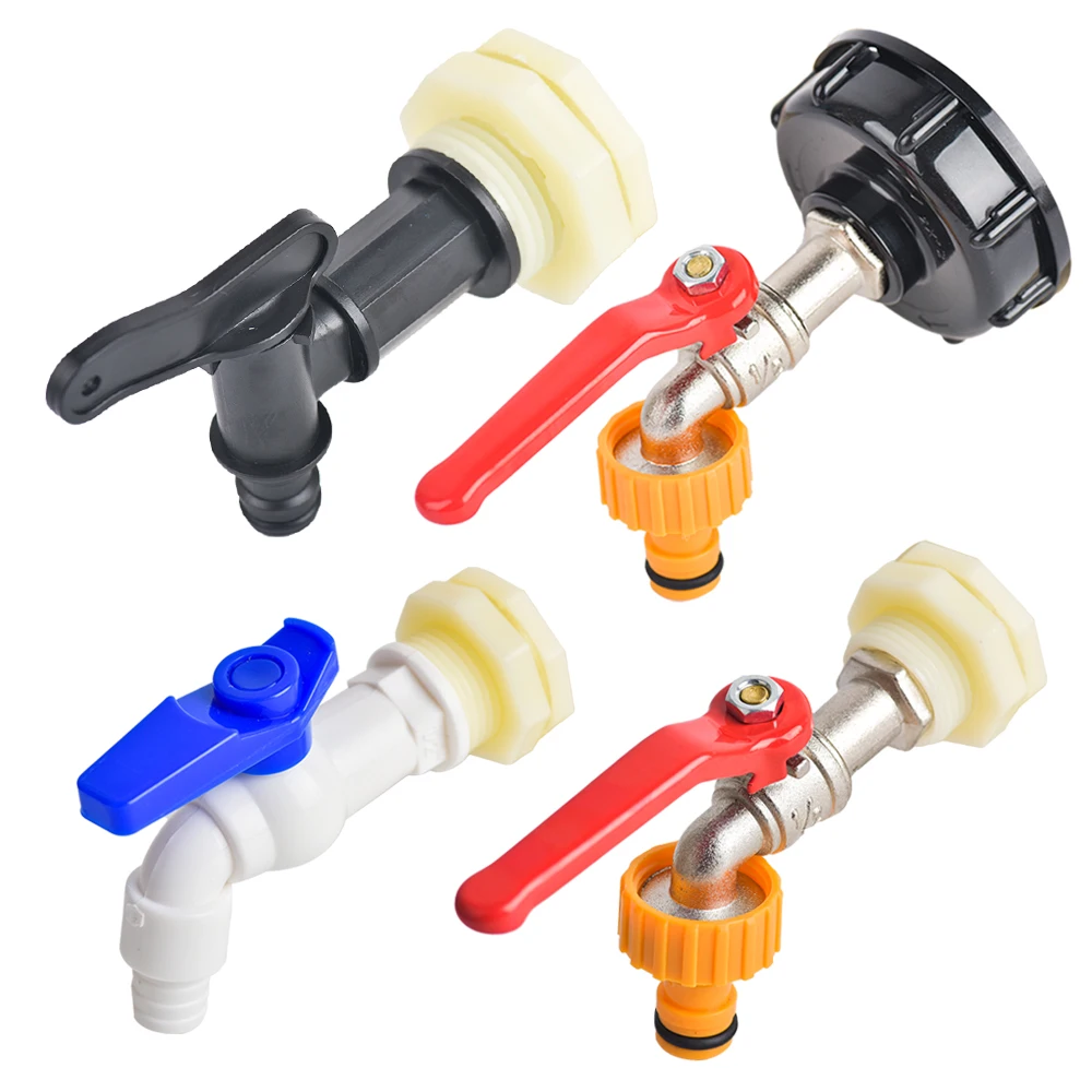 

IBC Faucet Adapter S60x6 Thread Nipple Connector Valve Garden Hose Fitting Tap Alloy Accessory For 1000L Outdoor Water Tank