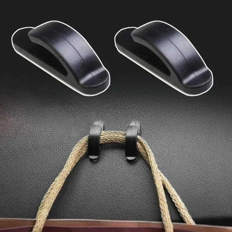 Car Glue Hooks Clips Mini Small Holder Self Adhesive Storage Auto Organizer Ornaments Hanger Garbage Bag Interior Accessories