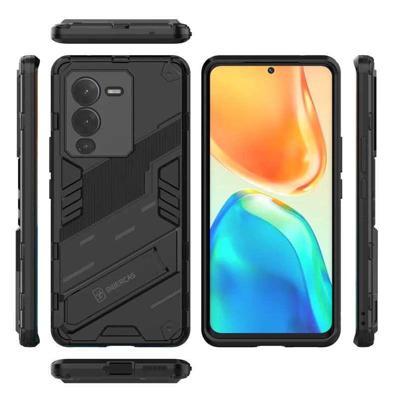 Phone Holder Case For Vivo V25 Pro Case Bumper Anti-knock Armor Full Back Cover For Vivo V25 Pro Case For Vivo V25 V 25 Pro 5G