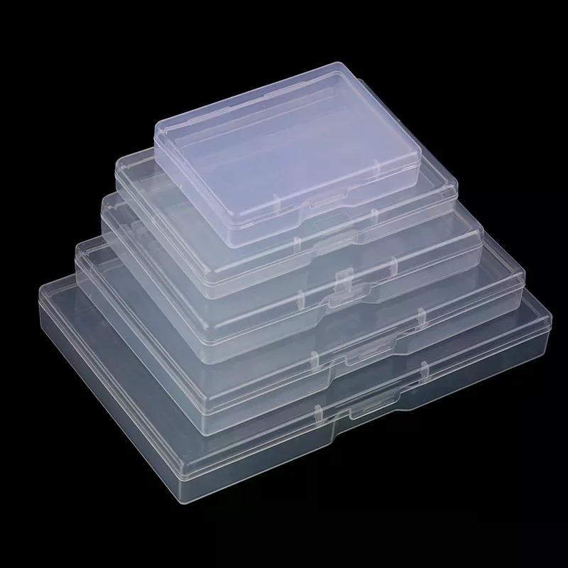 Case Durable Transparent Plastic Box Rectangular Translucent Packing Storage Organizer Dustproof Strong Jewelry Container
