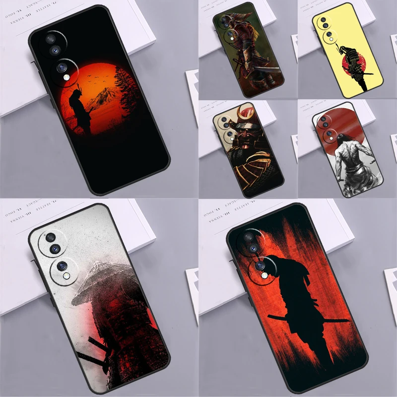 Samurai Warrior Cover For Honor X8a X9a X7a X6a X7 X8 X9 8X 9X Magic 5 Pro Honor 90 70 50 Lite Phone Case