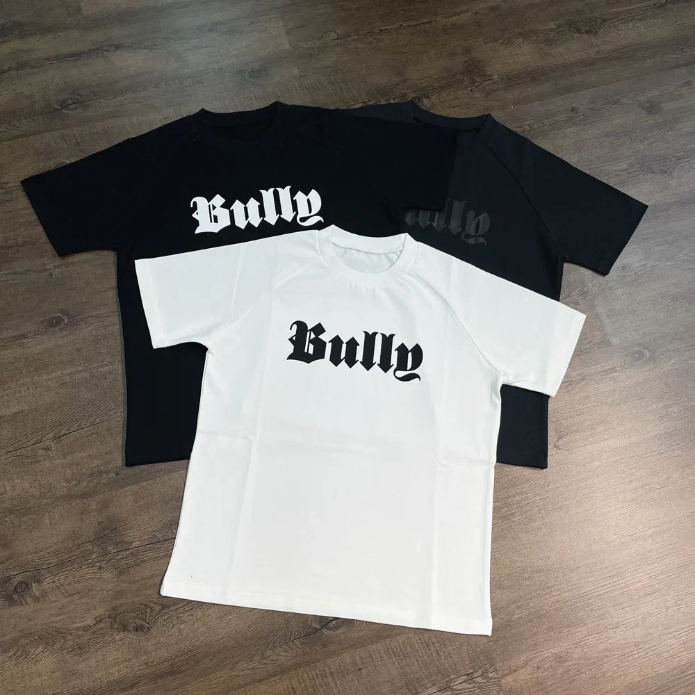 Yao Fashion Bully Kanye Album Luxury HipHop Loose Vintage Men Tops Tee Casual 100%Cotton Oversize T