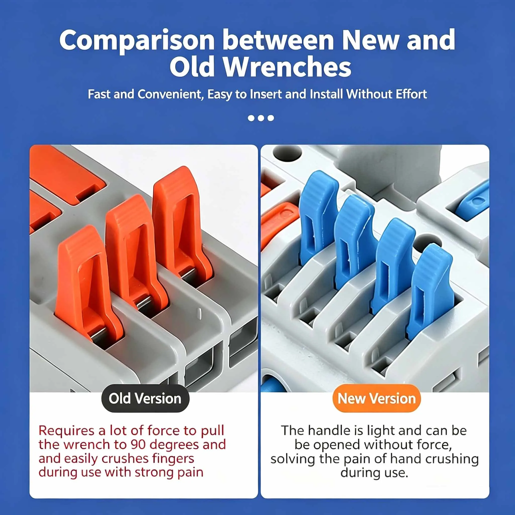 4-In Multi-Out Universal Quick Wire Splitter Connector,Push-in Terminal Block for LED Lights,Rail-Mountable Junction Box
