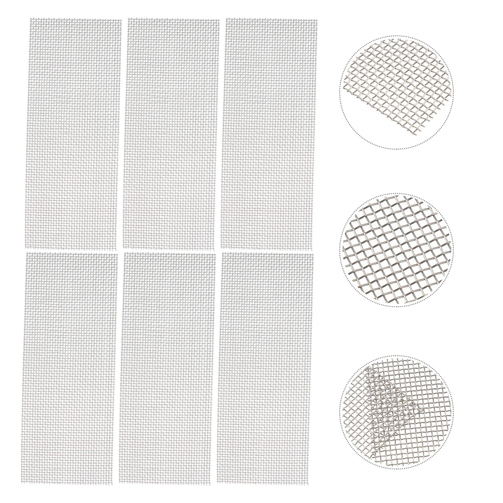 

6 Pcs Fish Tank Accessories Stainless Steel Filter Sheet Moss Net Replaceable Aquarium Mesh Silver Sturdy Small Fishing Wire