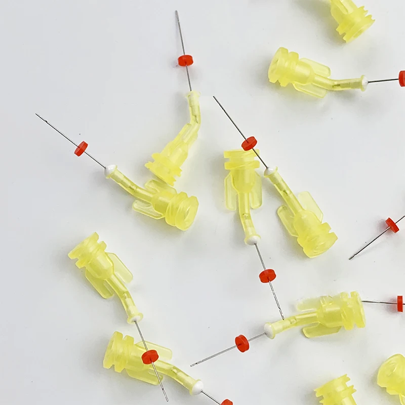 Embouts de seringue de canal radiculaire de poulet réutilisables à double trou latéral, embout d'irrigation endodontique dentaire Endo, matériaux dentaires, 1 pièce