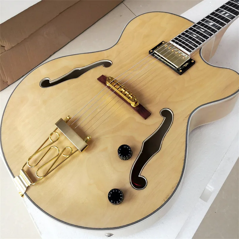 Maple Wood Hollow Electric Guitar, A Variety of Colors Can Be Customized, 6 Strings