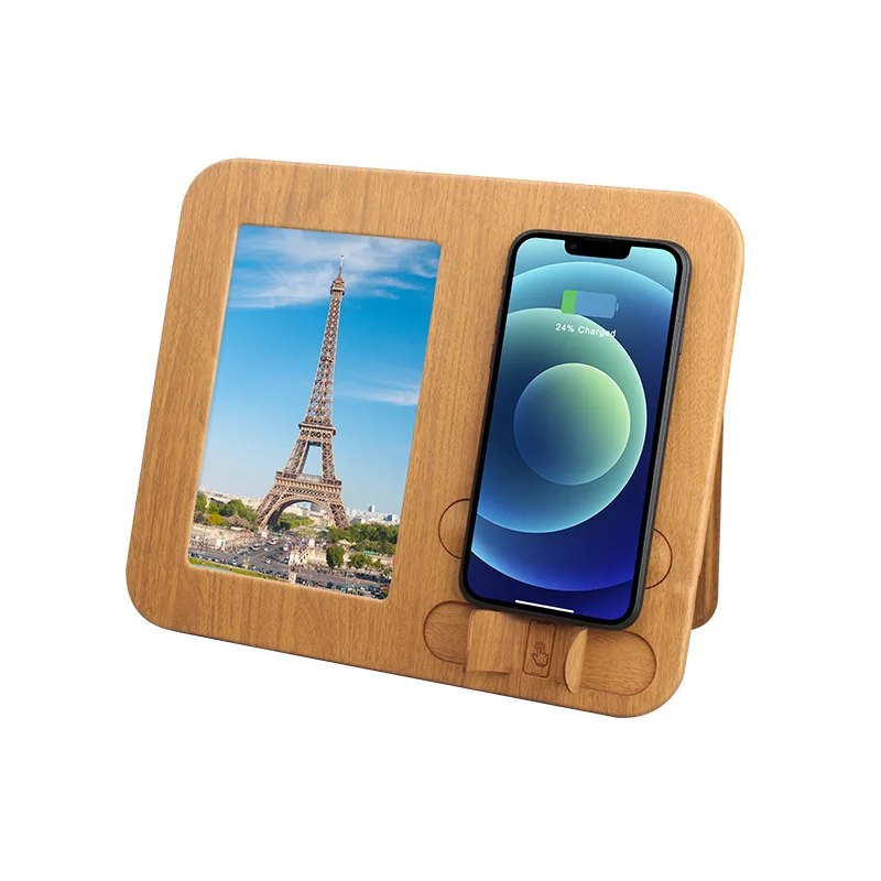 Album Wireless Charger Suitable For Apple Desktop Mobile Phone Dual Stand Desk Calendar Baby Diy Photo Frame Wireless Charger