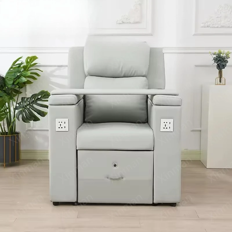 Source Beauty Club Foot Bath Chair Multifunctional Sofa Foot Therapy Nail Art Chair Electric Foot Bath Sofa Can lie flat