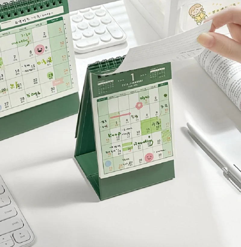 

Portable Calendar Stable Coil Planner Simple Desk Organizer Creative 2026 Calendar For Home Teacher Office