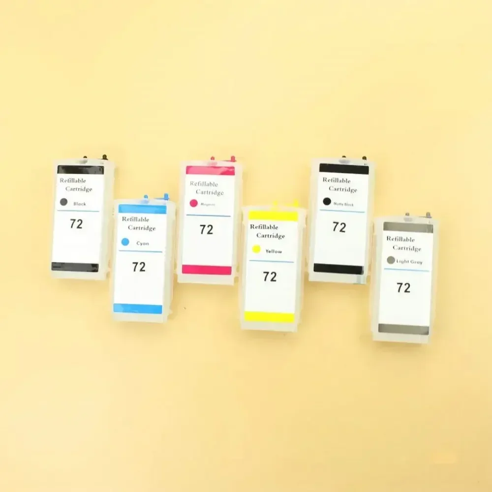 Refill Ink Cartridge CISS with Auto Reset Permanent Chip For HP 72 for HP Designjet HP72 T1100 T1300 T2300 T1120 Printer Part