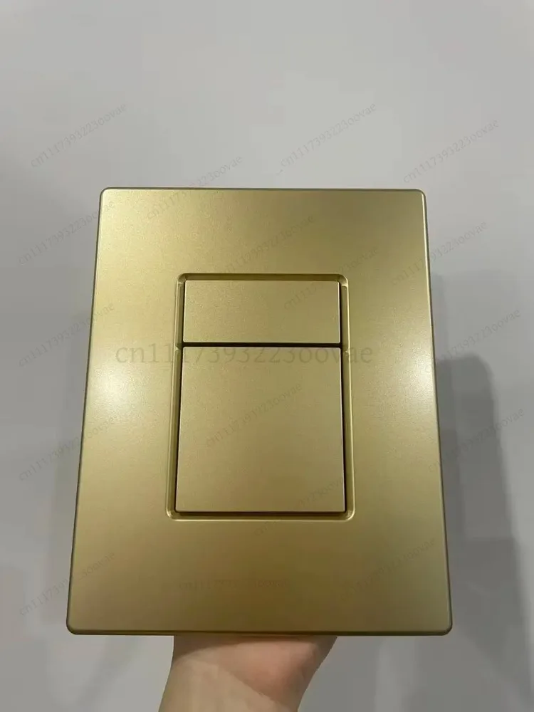 Df Matte Gold Dual Flush Plate 156x197mm for Grohe Concealed Cistern Pneumatic Drop Valve, Replacement Parts