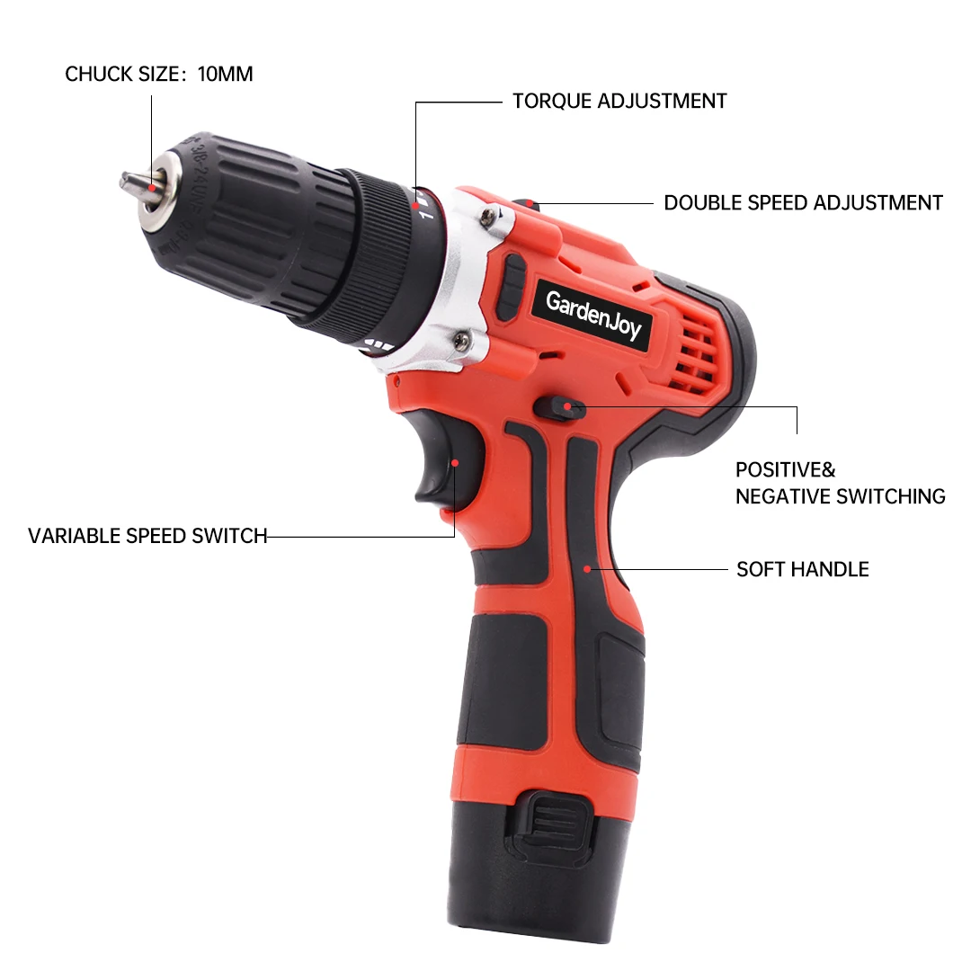 

16.8V Cordless Power Drill Home 550 Brushed Battery 130W Wireless Electric Screwdriver Professional Tools for Woodworking Drill