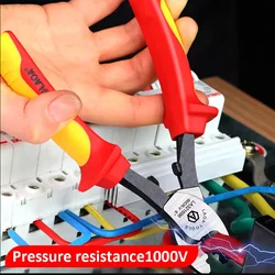 LAOA Insulated Cable Cutter 1000V Electrician Professional Pliers Shock Wire Stripper Tool VDE Pliers Cable Scissors