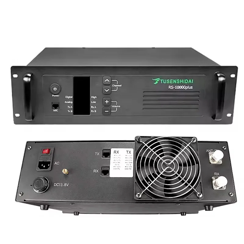 

TSSD 10000plus 25w 45w Dual Band Walkie Talkie Vehicle Mouted RX TX DMR Signal Enhancement Wireless Radio Basic Station Repeater