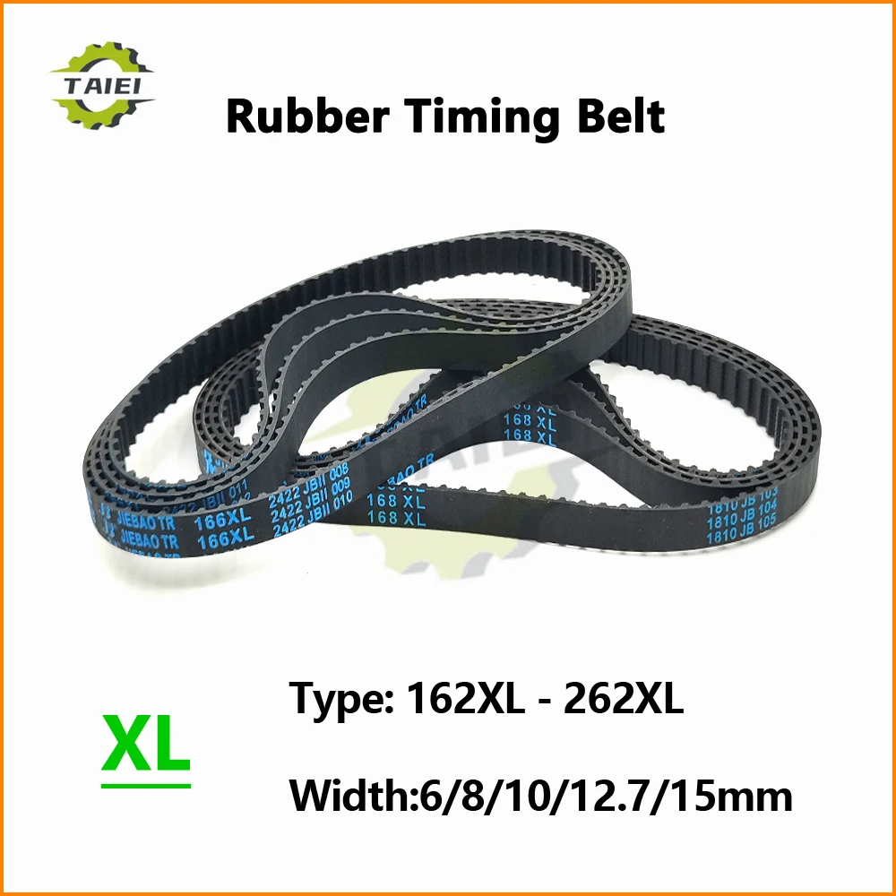 XL Rubber Synchronous Belt 162XL-262XL Width 6-15mm XL Timing Belt 170XL 174XL 200XL 214XL 242XL 256XL Trapezoidal Toothed Belt