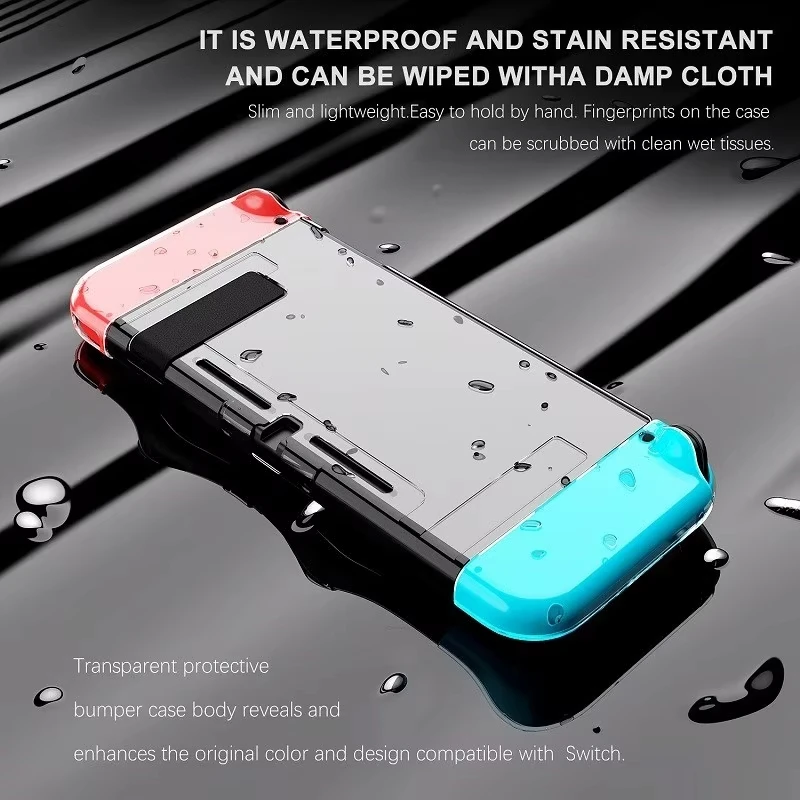 3 In 1 Protective Case for Nintendo Switch Console Split Clear Transparent TPU Cover Dockable Protector for Switch Accessories image 4