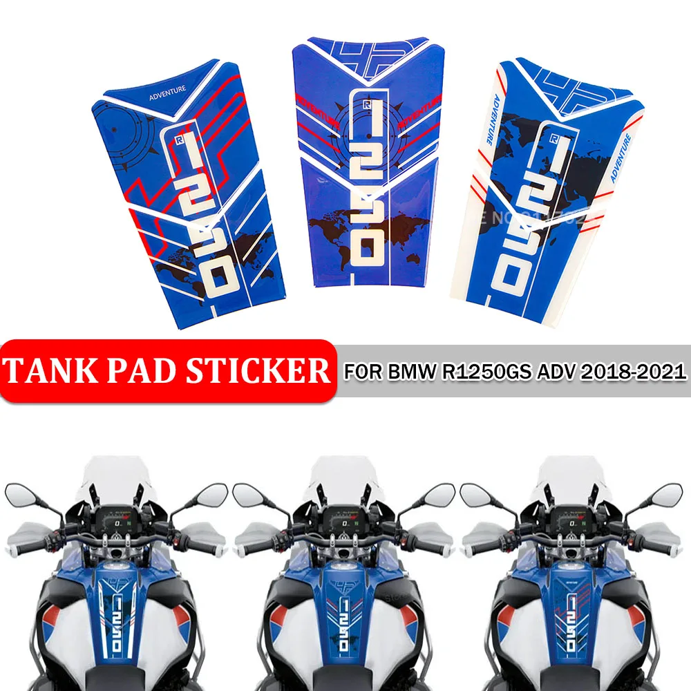 Tank Pad Stickers For BMW R 1250 GS R1250GS Adv Adventure HP Triple Black 2018-2023 Motorcycle 3D Fuel Tankpad Protector Decals