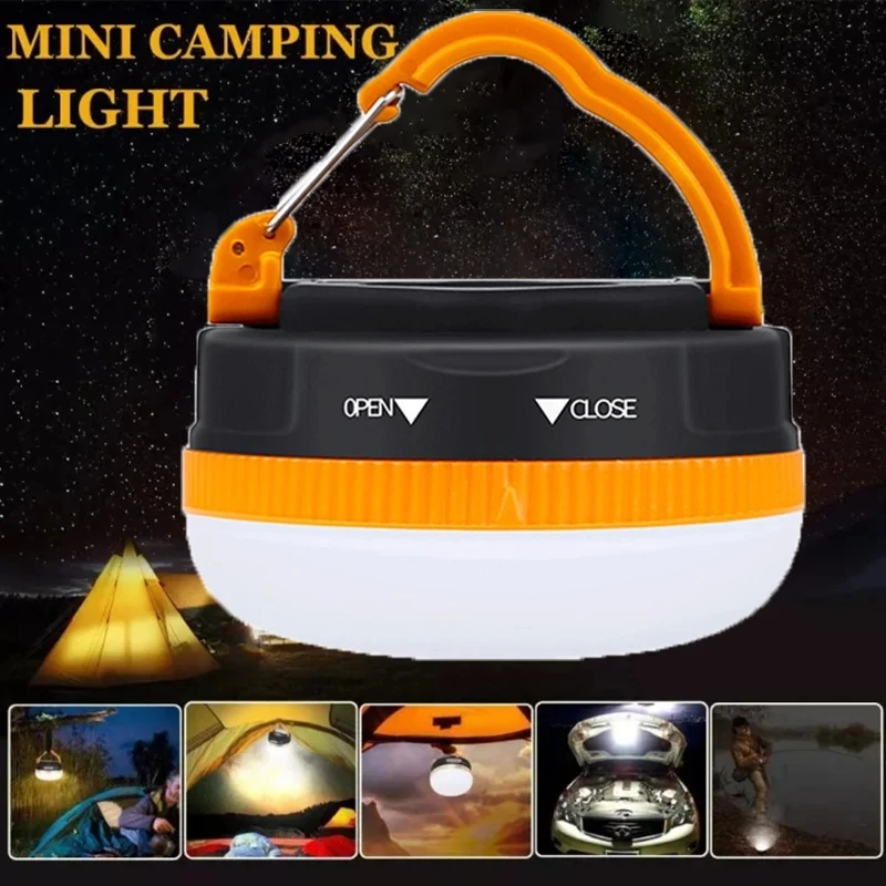 Portable LED Camping Light Use 3*AAA Battery 5 Modes Lighting Tent Lamp Outdoor Waterproof Camping Hiking Night Lantern