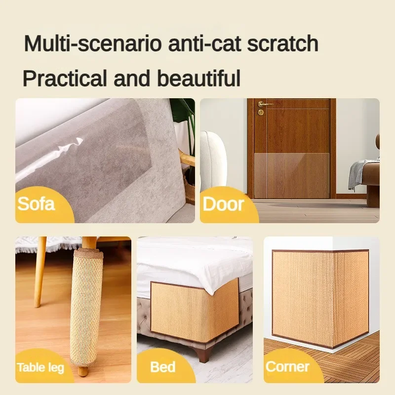 Katze Kratzmatte Wand Sofa Schutz Katze Kratzbrett Pad Starke Bambus Katzenpfoten Massage Spielzeug Stuhl Sofa Möbel Schutz – Detail 3