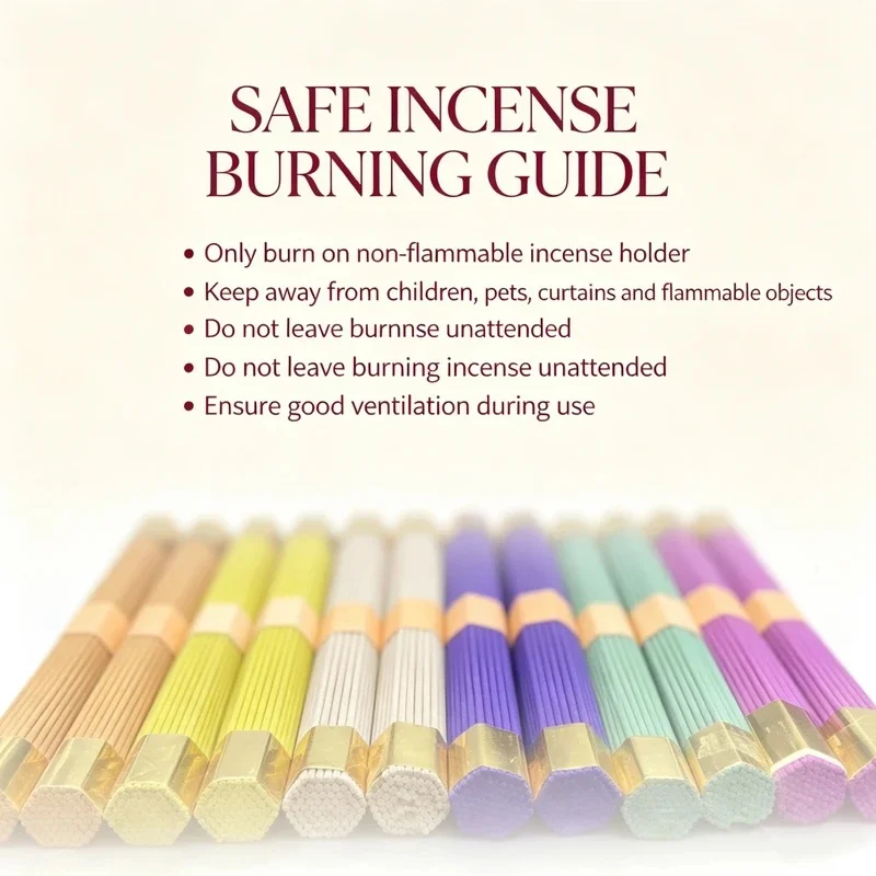 Low Smoke Sandalwood Incense Sticks 91 Count, Natural Aroma Sticks for Yoga Meditation, Wedding Festival Home Fragrance Gift