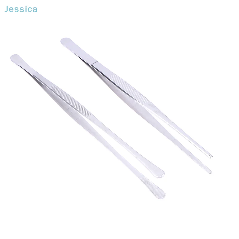 

Stainless Steel Korean BBQ Tongs - Thickened & Extended Barbecue Tweezers, Food Plating Tool for Hotels & Grilling