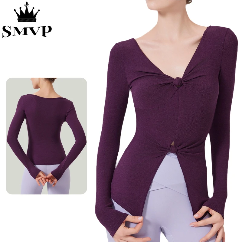 

Smvp outer wear slim-fit heat storage slimming fitness running yoga long-sleeved training sports T-shirt women's clothing
