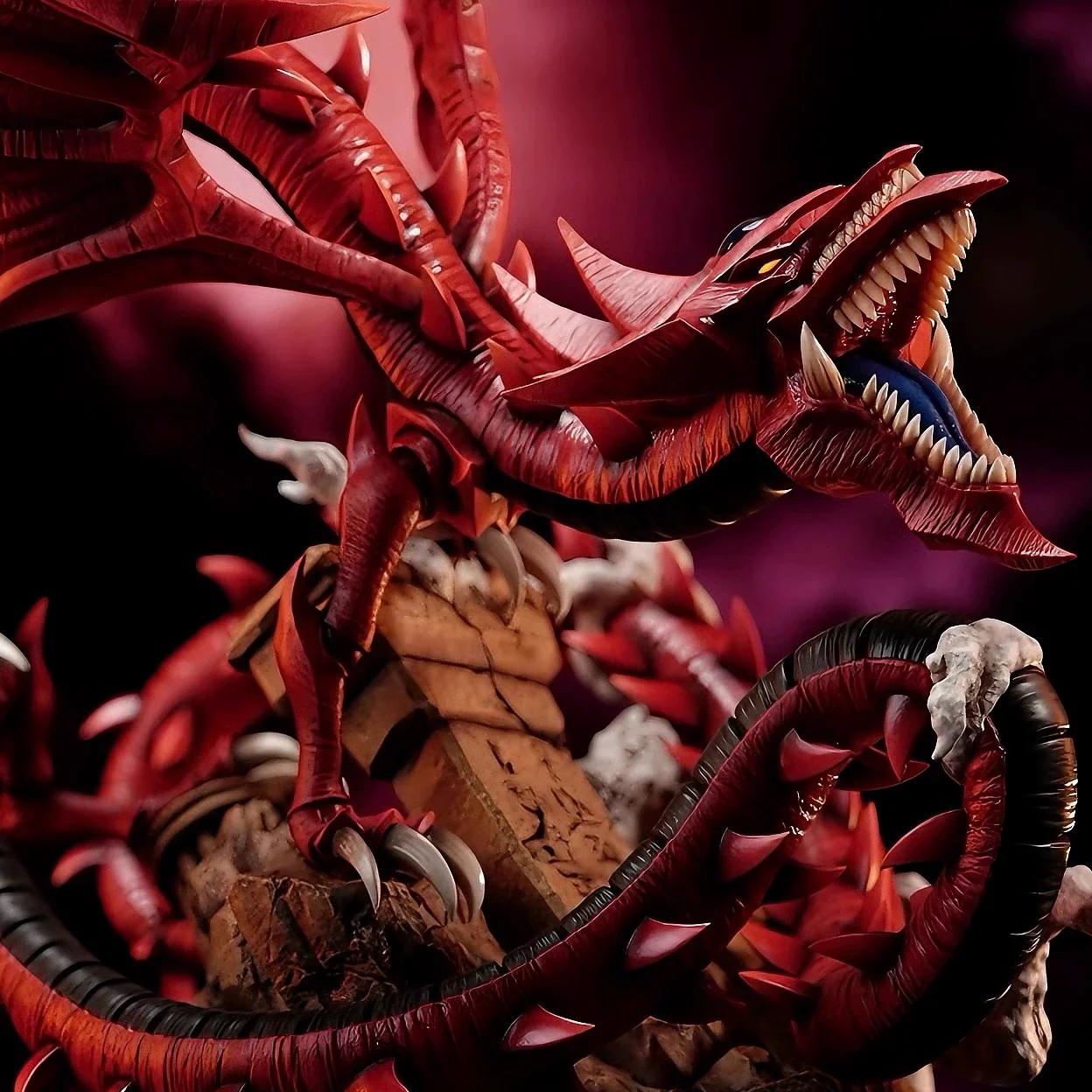 25cm-32cm أنيمي يو غي أوه! Slifer السماء التنين الشكل المشهد نموذج تمثال مكتب الحلي تمثال تحصيل الرسوم المتحركة الأولاد هدية