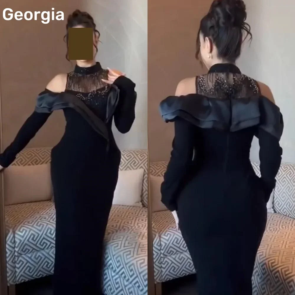 

Customized Prom Dresses Halter Zipper Up Luxury Evening Dresses Floor-Length Column Beaded Elegant And Pretty Women'S Dresses