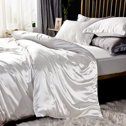 Mulberry Silk Bedding Set Bed Sheet Pillowcase 4 Pcs Luxury Satin Washed Satin Bedsheet King Queen Twin Bed Linen Sets