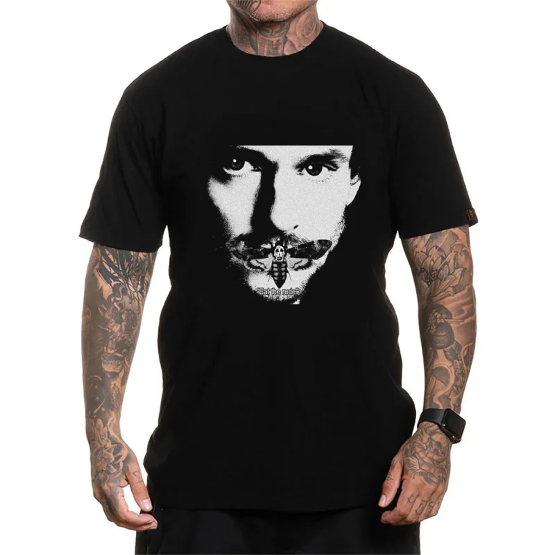 Eat the rude! 0223 Retro Horror movie Hannigram Dr Lecter Gift t shirt Hannibal Graphic clothes Scary film All size Tee S-6XL