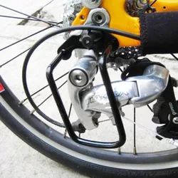 Adjustable Steel Black Bicycle Mountain Bike Rear Gear Derailleur Chain Stay Guard Protector Outdoor Bike Accessories