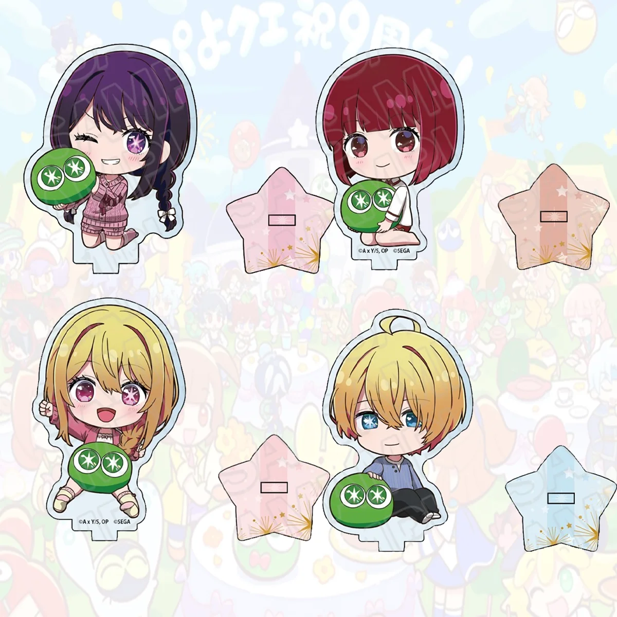 Anime Puyo Puyo Quest 10cm Acrylic Stand, Amitie & Raffine, Easter desktop decor for home & office keychain
