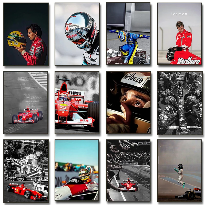 Modern Iconic Motorsport Posters Classic Racing Sports Office Prints Canvas Painting Wall Art Pictures Home Living Room Decor